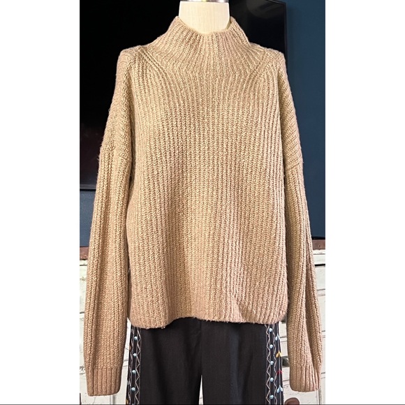 Anthropologie Mock Neck Pullover Sweater L - Picture 1 of 14